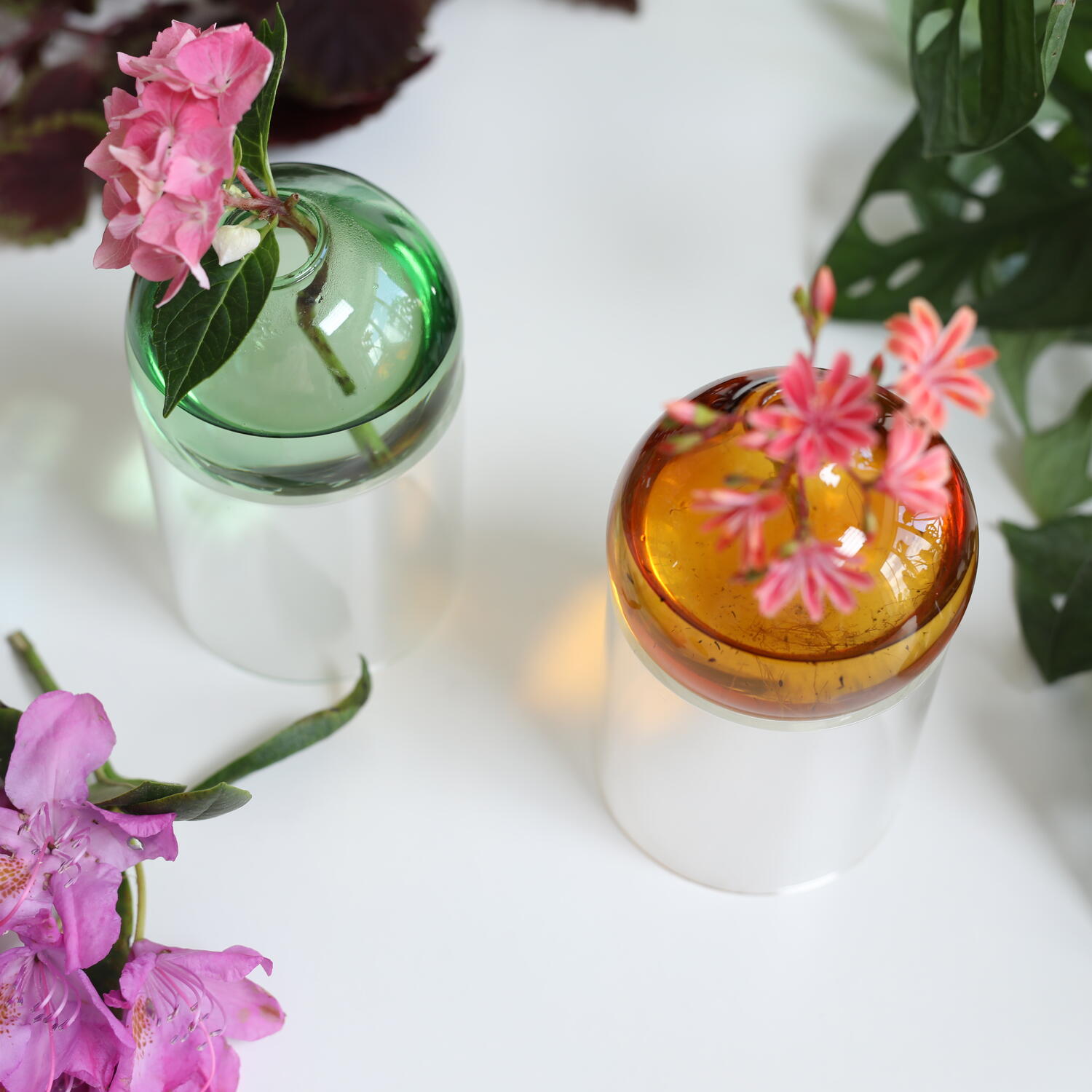 Flower Bubble vase, lav - Amber